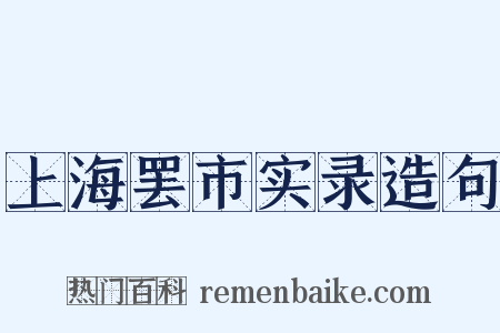 上海罢市实录造句是什么意思的图片